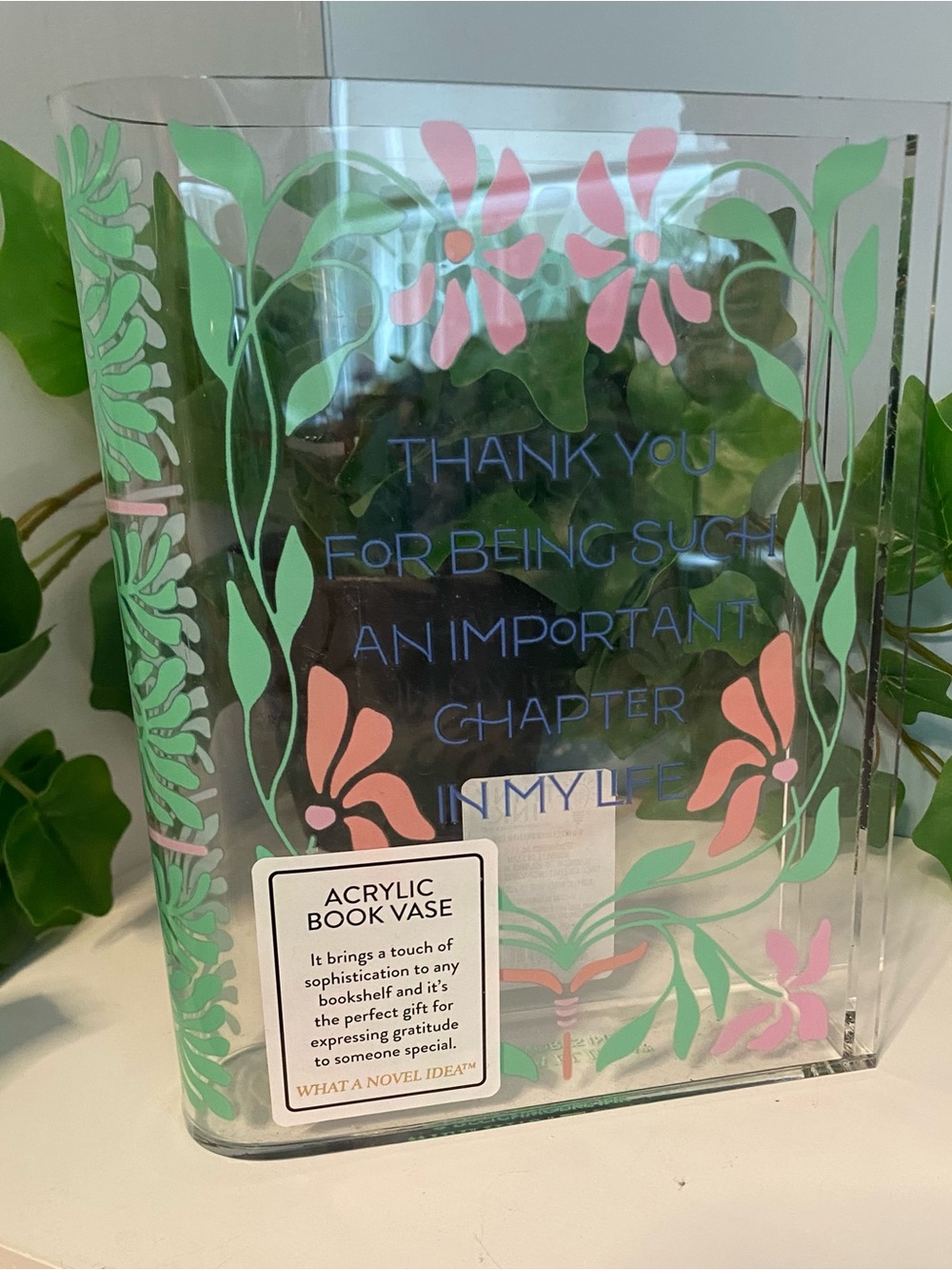 Absolutely Beautiful Acrylic Book Style Vase